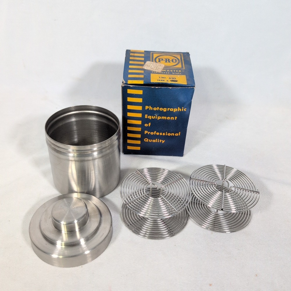 Vintage Stainless Steel Film Developing Tank